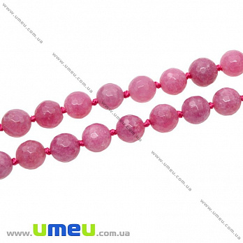 [Архів] Намистина натуральний камінь Рубеллит, 8 мм, Кругла гранована (BUS-018549)
