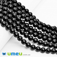 Бусины Агат черный, Натур. камень, 8 мм, Круглые (BUS-049732)