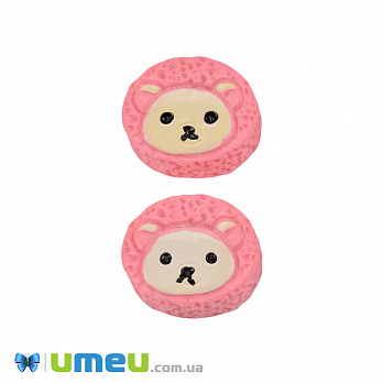 Кабошон із полімерної глини, Тортик, 17х14 мм, Рожевий (DIF-050837)