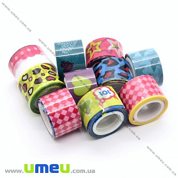 Декоративний скотч, Мікс, 12 мм (DIF-021185)