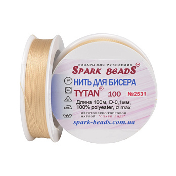 Нитка для бісеру Титан 100, Пшенична №2531, 100 м (MUL-020519)