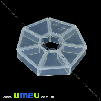 Органайзер для зберігання бісеру круглий на 7 осередків, 10х2 см (INS-049331)