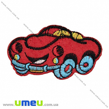 Термоаппликация детская Машина, 7,5х4,5 см, Красная, 1 шт (APL-022244)