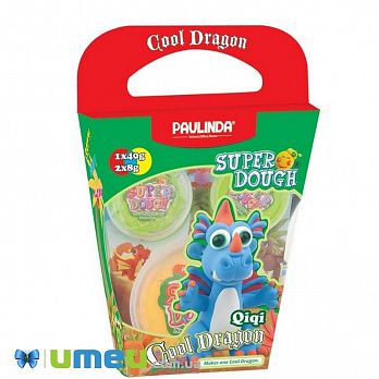 Масса для лепки Paulinda Super Dough Cool Dragon Дракон голубой (DIF-043553)