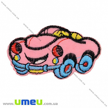 Термоаппликация детская Машина, 7,5х4,5 см, Розовая, 1 шт (APL-022242)