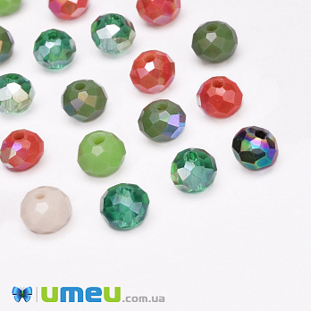 Намистини ронделі, 6х4 мм, Мікс (BUS-050948)