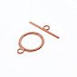 Тогл Круглий, 18х14 мм, Рожеве золото, 1 шт. (ZAM-055406)