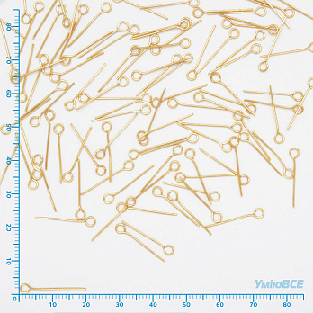 Булавки из нерж. стали, 20 мм, Золото (STL-062459)