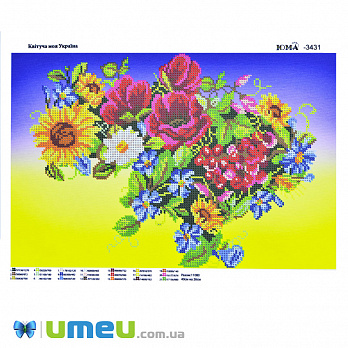 Схема для выш. бісером, Юма, Квітуча моя Україна, 39х26 см (UPK-048487)