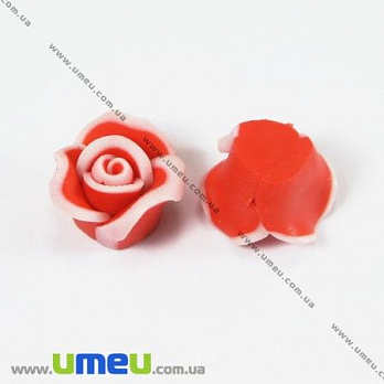 Бусина FIMO Цветок, 11х8 мм, Красная, 1 шт (BUS-003306)