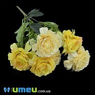 Букет камелії, 33 см, Жовтий, 1 шт. (DIF-045837)