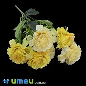 Букет камелії, 33 см, Жовтий (DIF-045837)