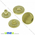 Кнопка альфа (пробивна) металева, Золото, 15 мм, 1 шт (SEW-034404)