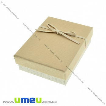 Подарочная коробочка Прямоугольная, 8,5х6,5х3 см, Бежевая, 1 шт (UPK-023119)