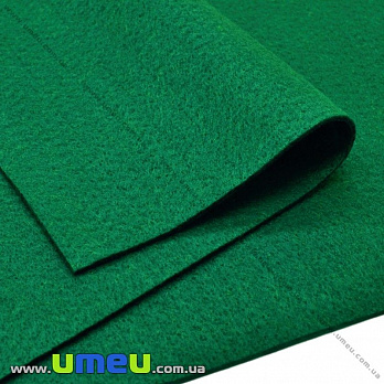 [Архів] Фетр м'який 1,3 мм, 20х30 см, 515 Зелений (FLT-019440)