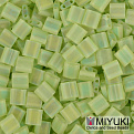 Бисер японский Miyuki TILA №143FR, 5х5 мм, Салатовый матовый АВ (BIS-053195)