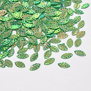 Пайетки Китай Листики, 8,5х4,5 мм, Зеленые АВ, 5 г (PAI-052962)