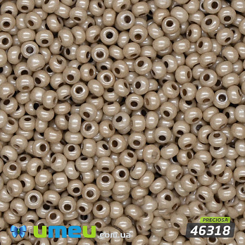 Бісер чеський №571 / 46318, Бежевий темний, Перламутровий, 10/0 (BIS-036556)