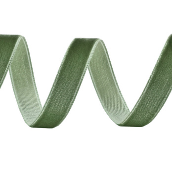 Лента бархатная, 10 мм, Зеленая (LEN-042181)