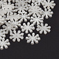 Кабошоны пластиковые, Снежинки, 14 мм, Белые (KAB-060895)