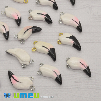 Клюв фламинго правый, Черно-белый, 24 мм, 1 шт (OSN-040393)