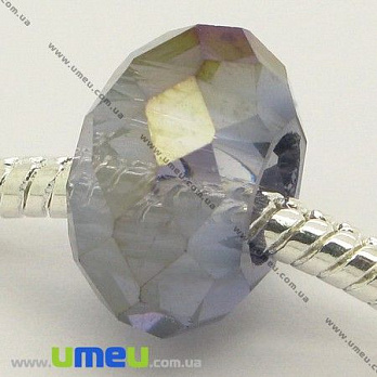 [Архів] Намистина PANDORA скляна під кришталь, 14х8 мм, Індиго АВ (BUS-006861)