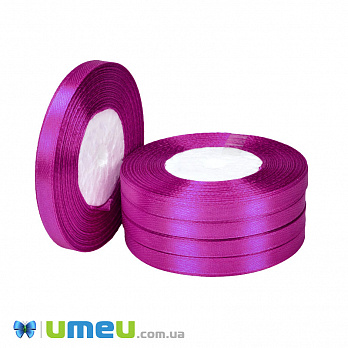Атласная лента, 6 мм, Малиновая (LEN-050976)