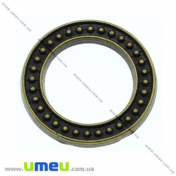 Коннектор металлический Кольцо, 20 мм, Античная бронза, 1 шт (KON-001338)