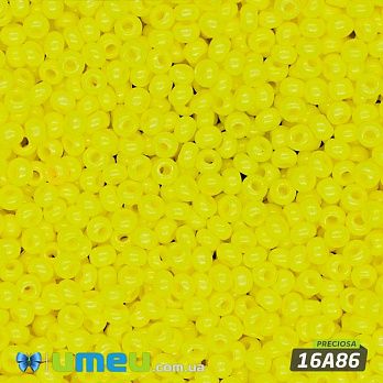 Бісер чеський №296/16А86, Жовтий яскравий, Натуральний, 10/0 (BIS-043859)