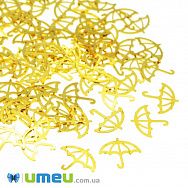 Декоративный элемент Зонтик, 5х4,5х0,1 мм, Золото (DIF-047134)