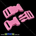 Фастекс пластиковый, 15 мм, Розовый, 1 шт (ZAM-018960)