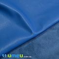 Искусственная кожа на замше 0,65 мм, Синяя (джинс), 1 лист (20х27 см) (LTH-040030)
