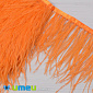 Пір'я страуса на стрічці, 10-15 см, Помаранчеві (PER-040314)
