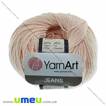 Пряжа YarnArt Jeans 50 г, 160 м, Персиковая 73, 1 моток (YAR-029709)