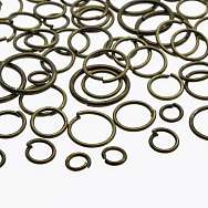 Колечки, Микс 4-12 мм, толщина 0,7 мм, Античная бронза, 5 г (PIN-051929)
