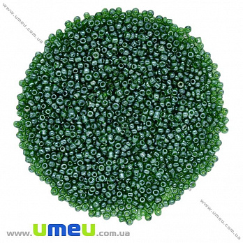 Бисер китайский мелкий, 12/0, Зеленый глазурированый, 2 мм, 25 г (BIS-015708)