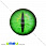/p37060-kaboshon-stekl-s-printom-glaz-14-mm-zeleniy-krugliy/