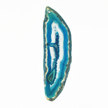 Срез Агата, Синий, 92х27 мм (POD-032453)