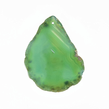 Зріз Агата, Зелений, 64х44 мм (POD-009352)