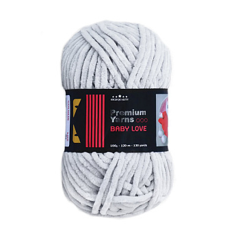 Пряжа Premium Yarn Baby Love 100 г, 120 м, Сіра світла 325 (YAR-056005)