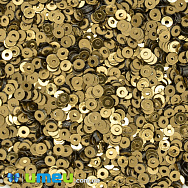 Пайетки Индия круглые плоские, 3 мм, Бронзовые (PAI-041812)