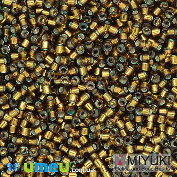 Бисер японский Miyuki Delica 11/0 DB604, Золотисто-оливковый, 3 г (BIS-040004)