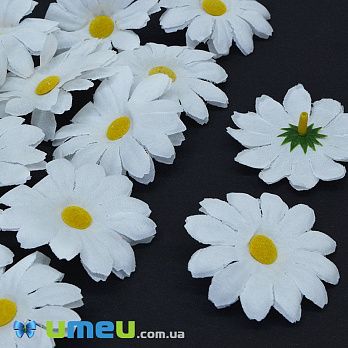 [Архів] Ромашка тканинна (головка), 60 мм, Біла (DIF-044991)