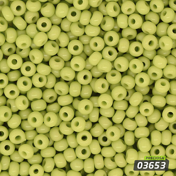 Бісер чеський №283/03653, Салатовий, Натуральний, 10/0 (BIS-043845)