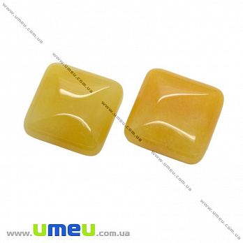 Кабошон нат. камінь Кварц жовтий, Квадратний, 16х16 мм (KAB-012658)