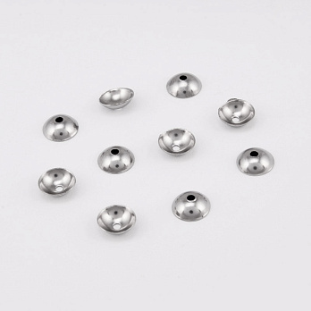 Обіймачі з нержавіючої сталі, 6 мм, Темне срібло (STL-055932)