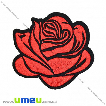 Термоаппликация Роза красная, 7,5х7 см, 1 шт (APL-029985)