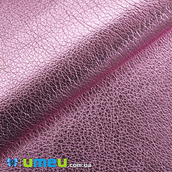 Искусственная кожа Металлик на хлопке 0,55 мм, Розовая, 1 лист (20х27 см) (LTH-040365)