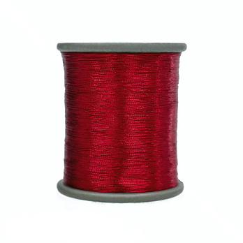 Нить металлизированная 0,1 мм, Красная (KNT-028189)