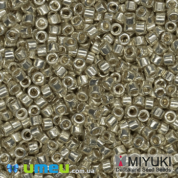 Бісер японський Miyuki Delica 11/0 DB1831, Duracoat Galvanized, Сріблястий (BIS-045477)